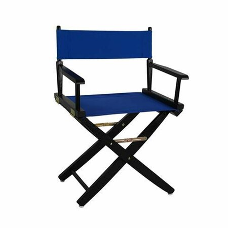 DOBA-BNT 206-02-032-13 18 in. Extra-Wide Premium Directors Chair, Black Frame with Royal Blue Color Cover SA4269203